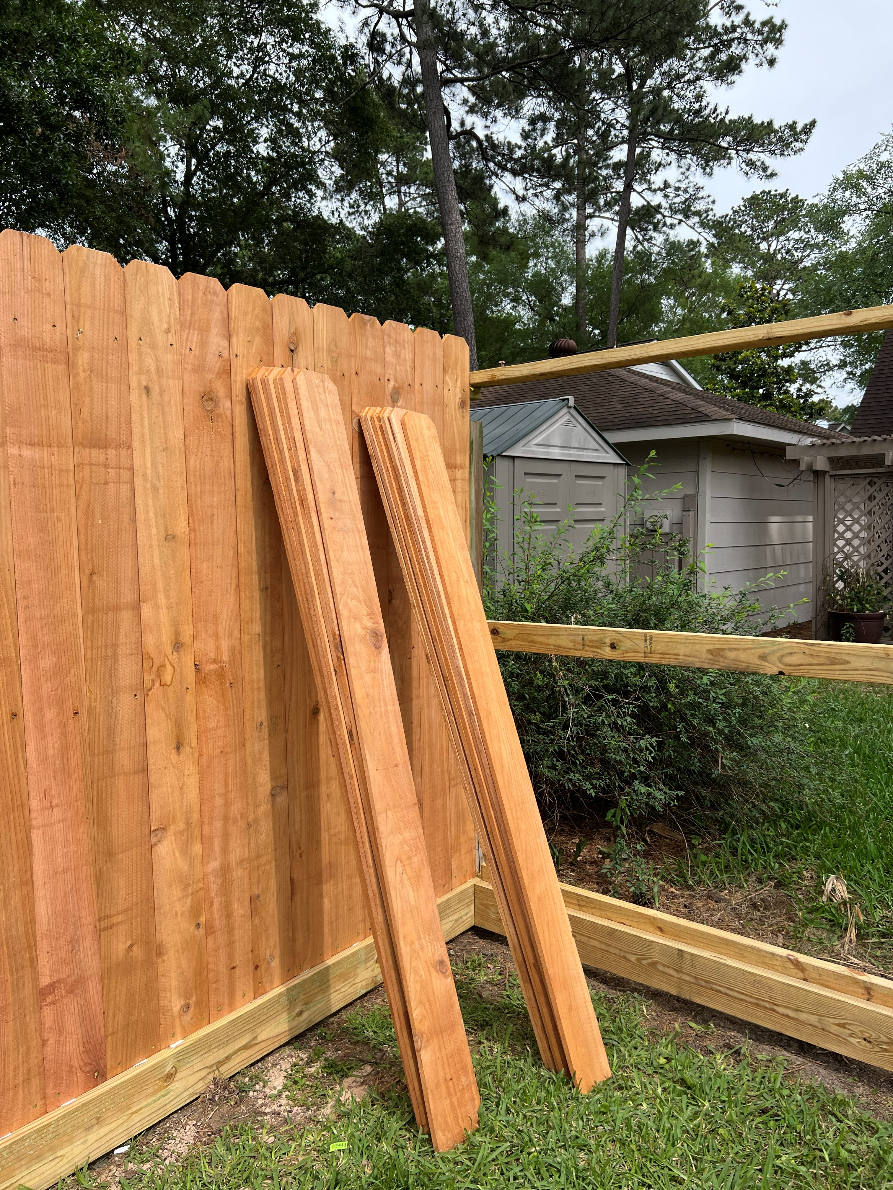 Wood fence installation Houston TX